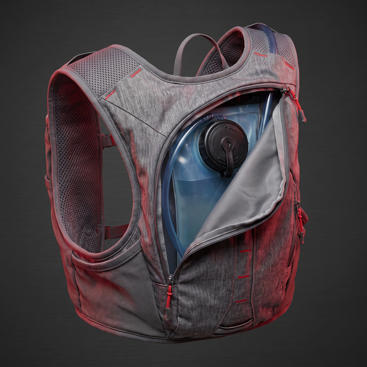 Lightweight Running Vest Backpack Unisex Water-Resistant Breathable Hydration Pack for Trail Running Hiking Cycling Marathon Fitness Outdoor Sports - Gray