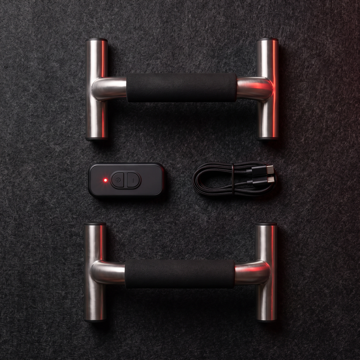 Professional Push Up Stands Stainless Steel EMS Muscle Stimulator Push Up Bars with Body Massager Function Home Gym Strength Training Fitness Equipment