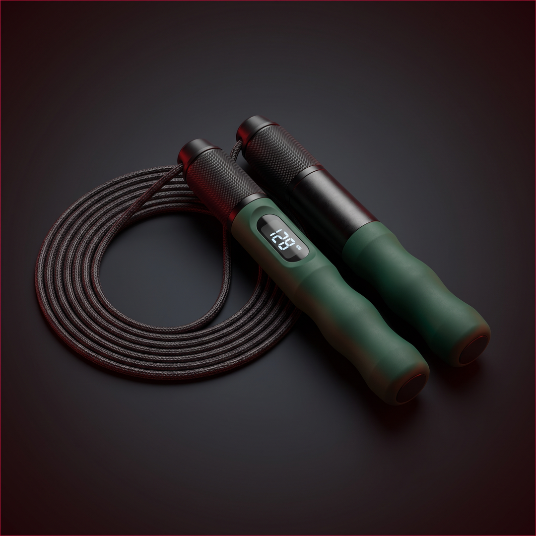 Adjustable Cordless Jump Rope with Counter Skipping Rope for Women Fitness Indoor Outdoor Training Exercise Weighted Ball Jump Rope Home Workout - Long Rope Green