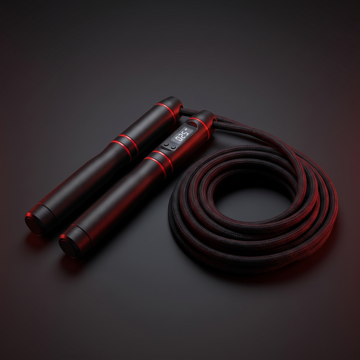 Adjustable Cordless Jump Rope with Counter Skipping Rope for Women Fitness Indoor Outdoor Training Exercise Weighted Ball Jump Rope Home Workout - Long Rope Black