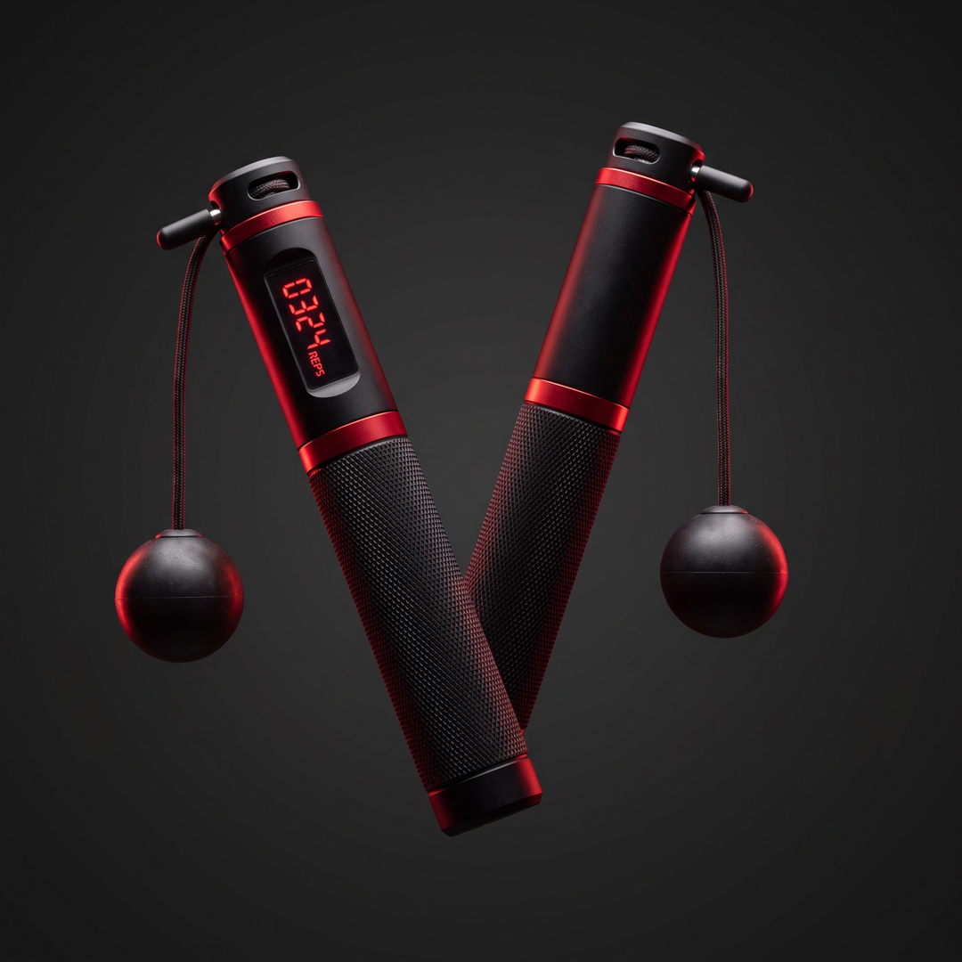 Adjustable Cordless Jump Rope with Counter Skipping Rope for Women Fitness Indoor Outdoor Training Exercise Weighted Ball Jump Rope Home Workout - Dual Use Black