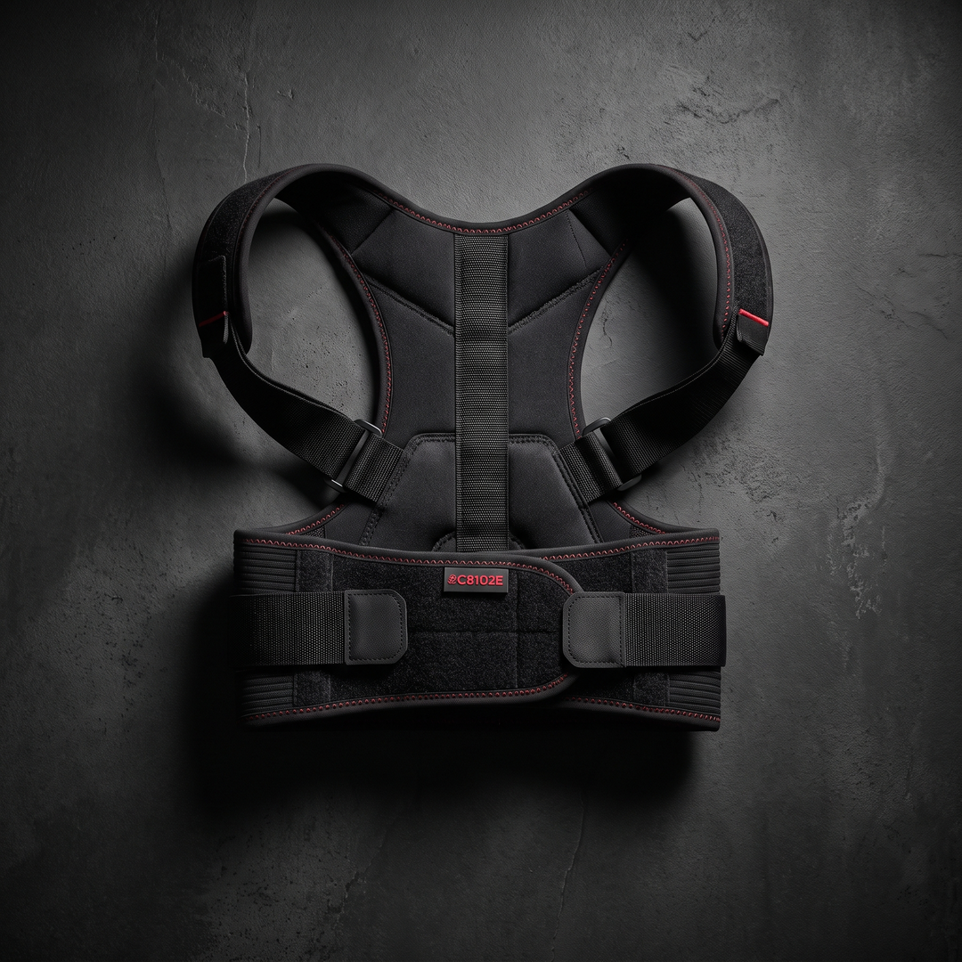 Adjustable Posture Corrector Belt Breathable Back Support Brace Shoulder Neck Alignment Strap for Men Women Home Office Daily Use Posture Training - Black