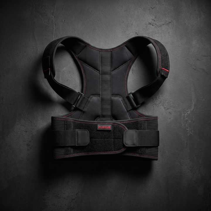 Adjustable Posture Corrector Belt Breathable Back Support Brace Shoulder Neck Alignment Strap for Men Women Home Office Daily Use Posture Training - Black