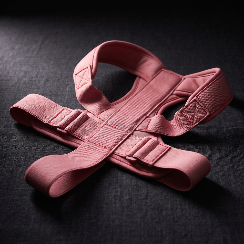 Adjustable Posture Corrector Belt Breathable Back Support Brace Shoulder Neck Alignment Strap for Men Women Home Office Daily Use Posture Training - Pink