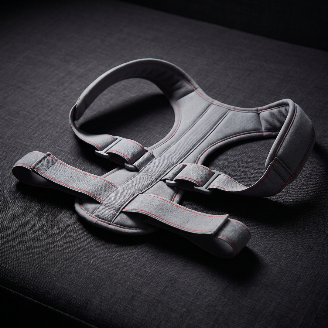 Adjustable Posture Corrector Belt Breathable Back Support Brace Shoulder Neck Alignment Strap for Men Women Home Office Daily Use Posture Training - Grey