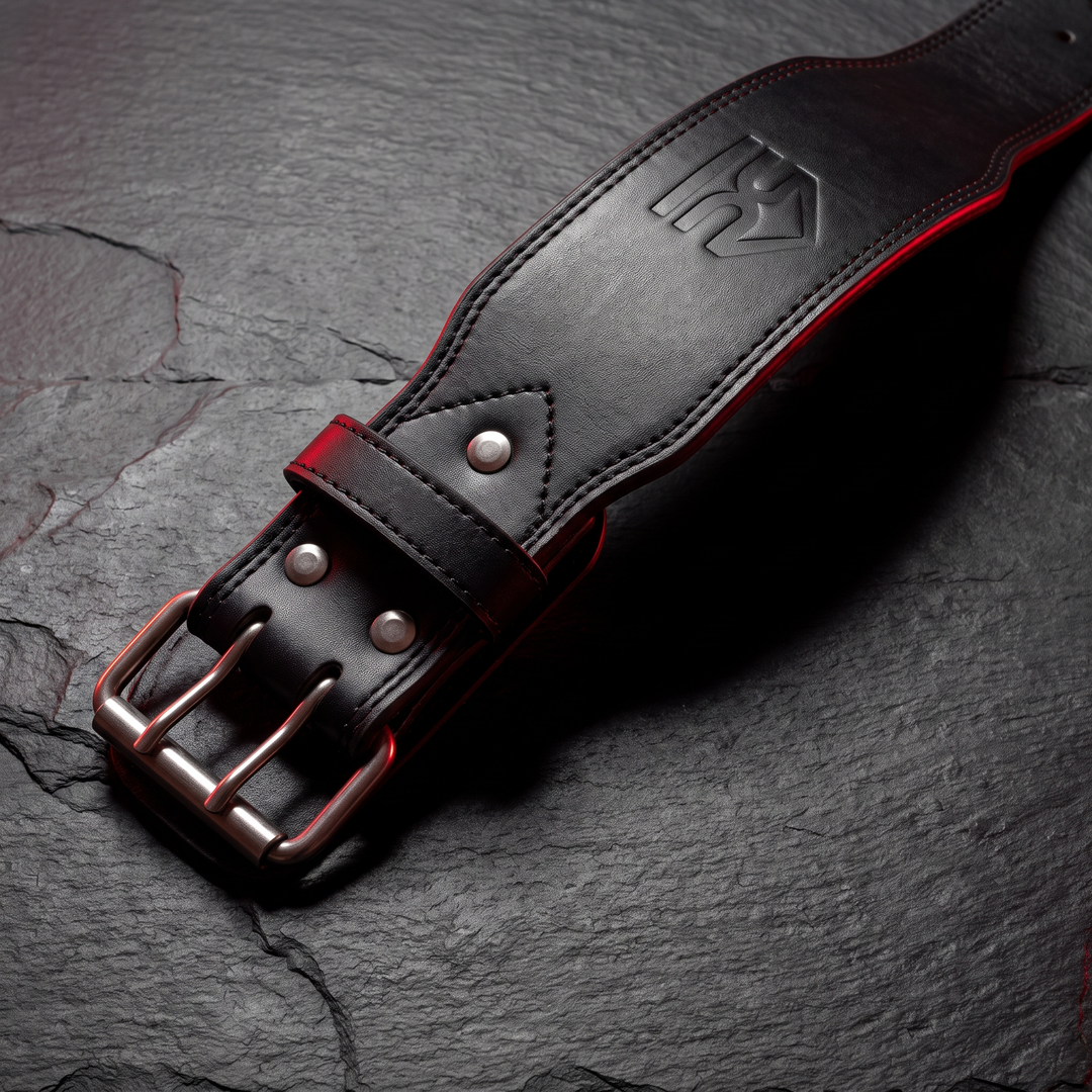 Professional Weightlifting Belt PU Leather Waist Support Belt for Powerlifting Deep Squat Deadlift Strength Training Home Gym Back Support - Black