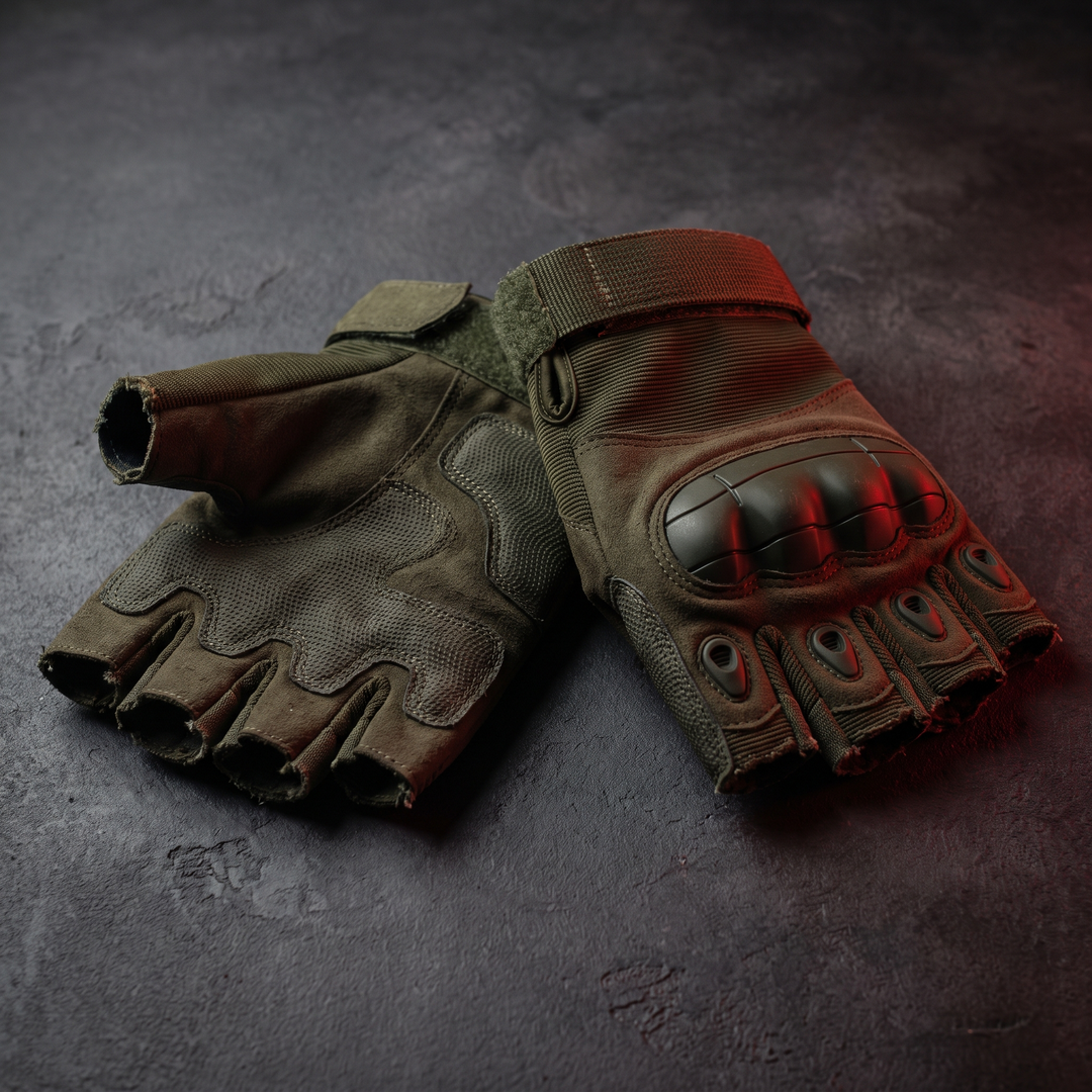 Professional Half Finger Motorcycle Gloves Breathable Anti-Slip Wear-Resistant Cycling Gloves for Racing Outdoor Riding Electric Bike - Green
