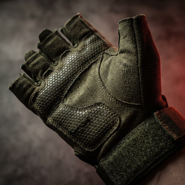Professional Half Finger Motorcycle Gloves Breathable Anti-Slip Wear-Resistant Cycling Gloves for Racing Outdoor Riding Electric Bike - Green