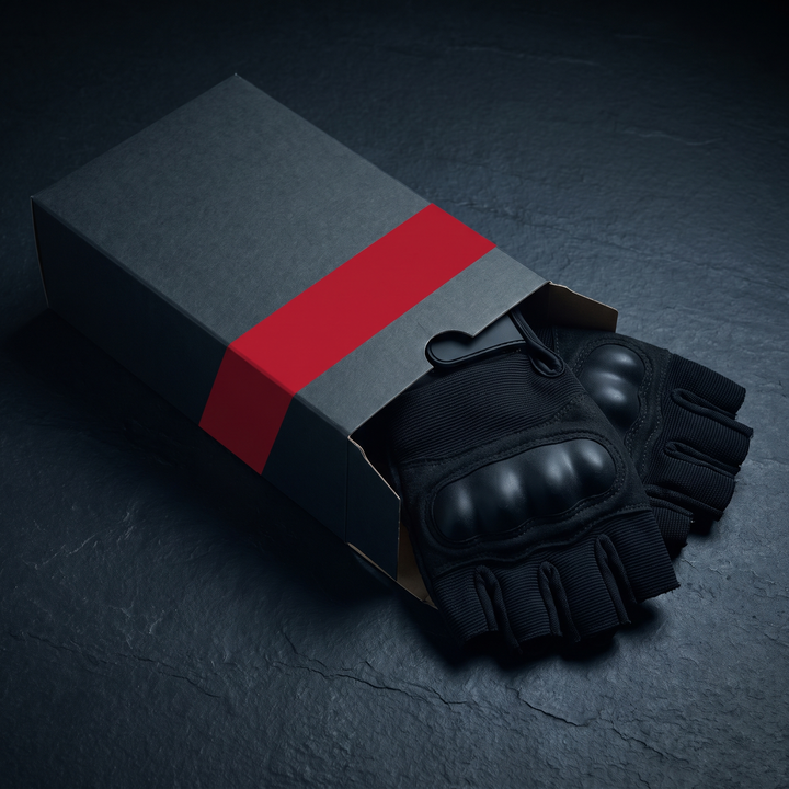 Professional Half Finger Motorcycle Gloves Breathable Anti-Slip Wear-Resistant Cycling Gloves for Racing Outdoor Riding Electric Bike - Packaging