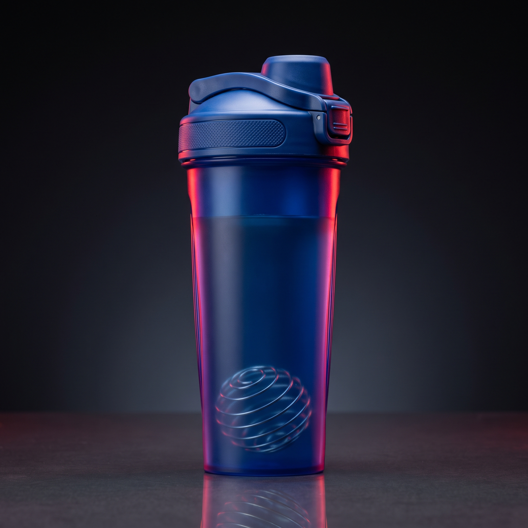 Professional Protein Shaker Bottle with Metal Stirrer Leak-Proof BPA-Free Shaker Cup 20oz for Protein Shakes Pre-Workout Drinks Gym Fitness Nutrition Blender Bottle - Blue