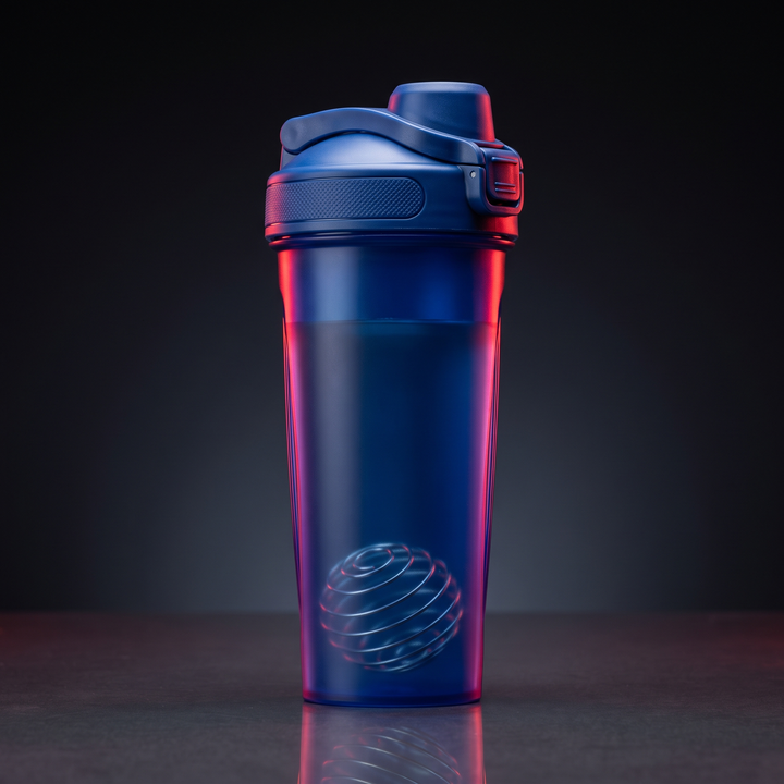 Professional Protein Shaker Bottle with Metal Stirrer Leak-Proof BPA-Free Shaker Cup 20oz for Protein Shakes Pre-Workout Drinks Gym Fitness Nutrition Blender Bottle - Blue