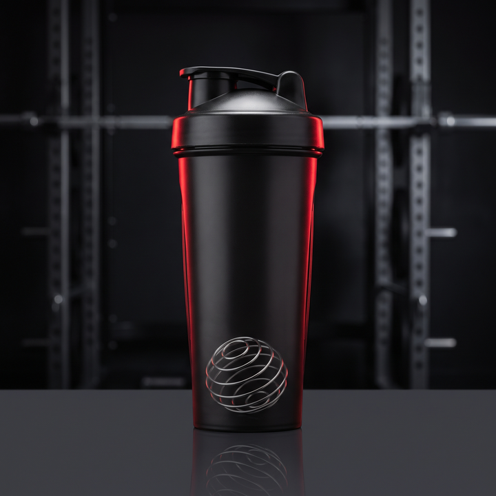Professional Protein Shaker Bottle with Metal Stirrer Leak-Proof BPA-Free Shaker Cup 20oz for Protein Shakes Pre-Workout Drinks Gym Fitness Nutrition Blender Bottle - Black