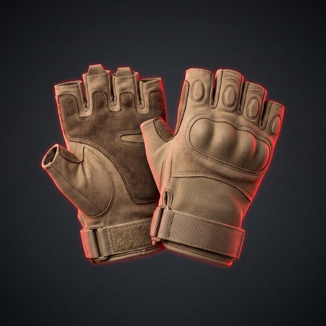 Professional Half Finger Tactical Gloves Men Fingerless Gloves Outdoor Cycling Motorcycle Shooting Airsoft Hunting Sport Training Gloves - Sand