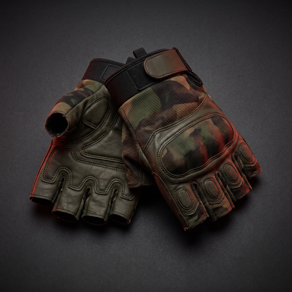 Professional Half Finger Tactical Gloves Men Fingerless Gloves Outdoor Cycling Motorcycle Shooting Airsoft Hunting Sport Training Gloves - Camouflage