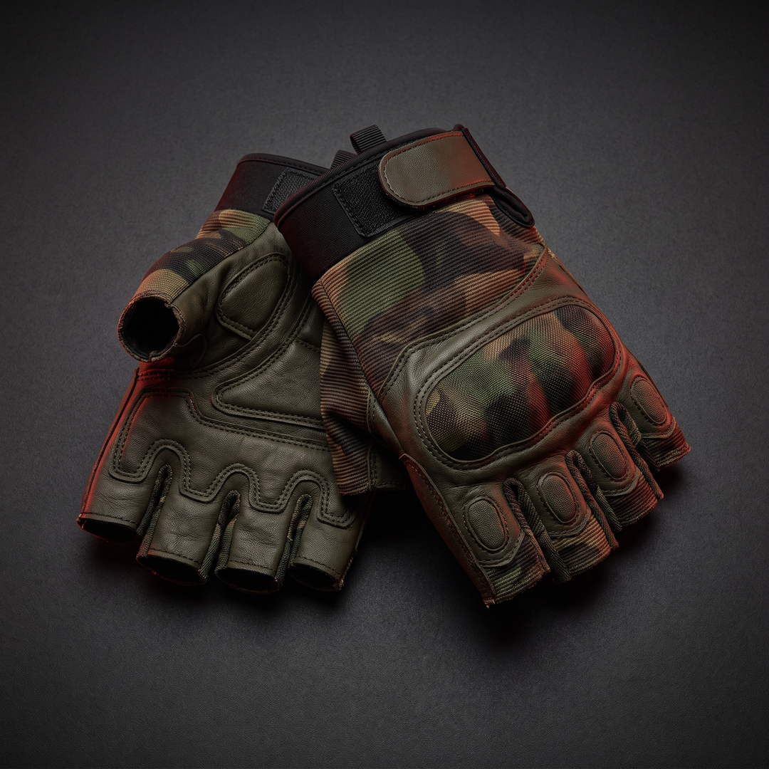 Professional Half Finger Tactical Gloves Men Fingerless Gloves Outdoor Cycling Motorcycle Shooting Airsoft Hunting Sport Training Gloves - Camouflage