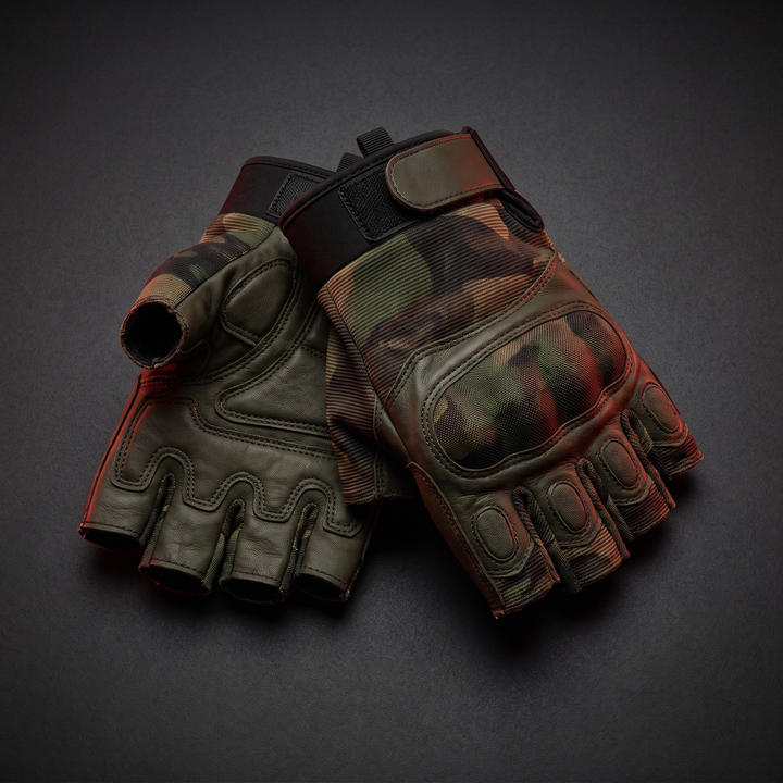 Professional Half Finger Tactical Gloves Men Fingerless Gloves Outdoor Cycling Motorcycle Shooting Airsoft Hunting Sport Training Gloves - Camouflage