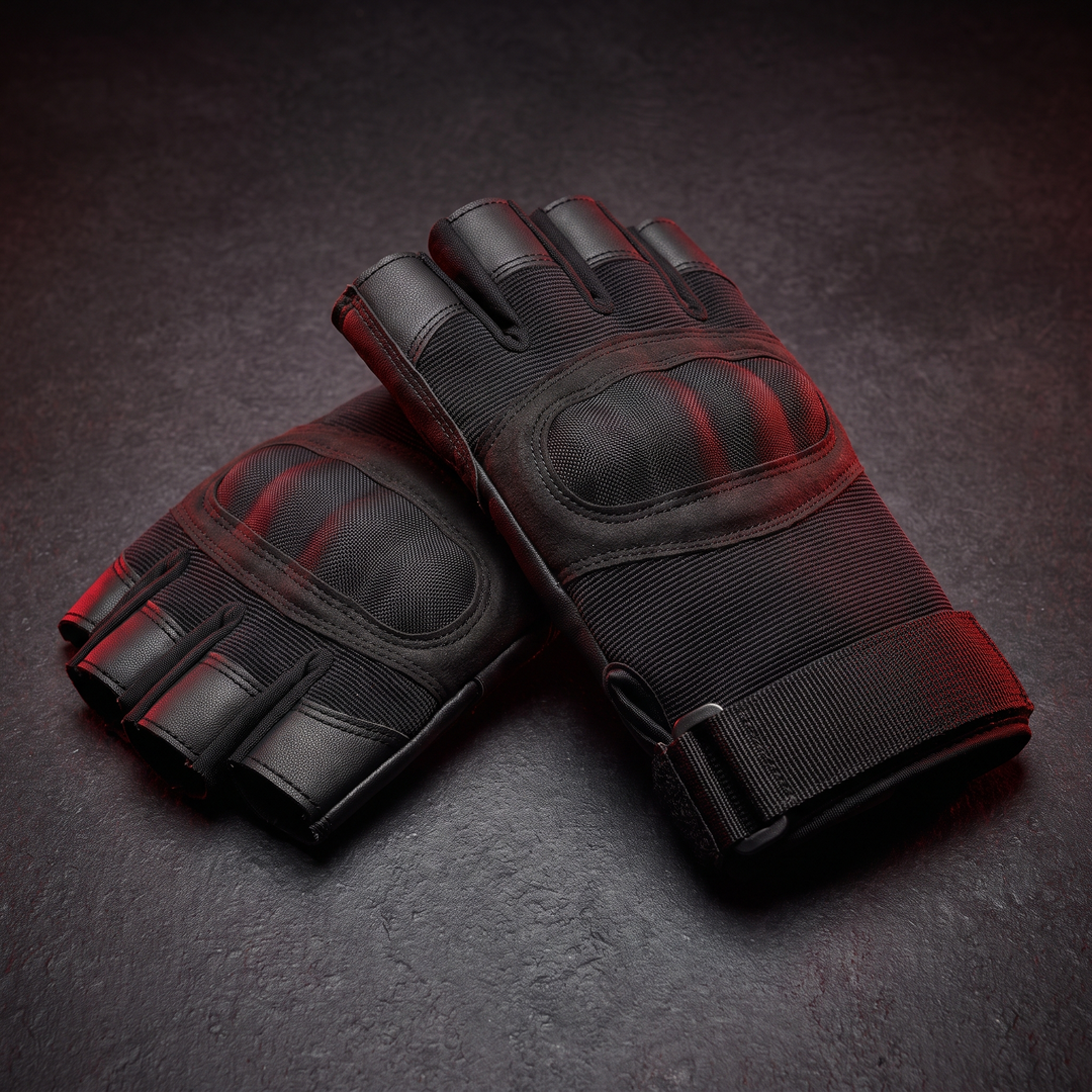 Professional Half Finger Tactical Gloves Men Fingerless Gloves Outdoor Cycling Motorcycle Shooting Airsoft Hunting Sport Training Gloves - Black