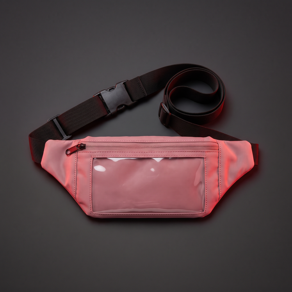 Adjustable Running Waist Bag Waterproof Fanny Pack Sports Belt Bag Phone Holder Gym Bag for Men Women Outdoor Fitness Workout - Pink