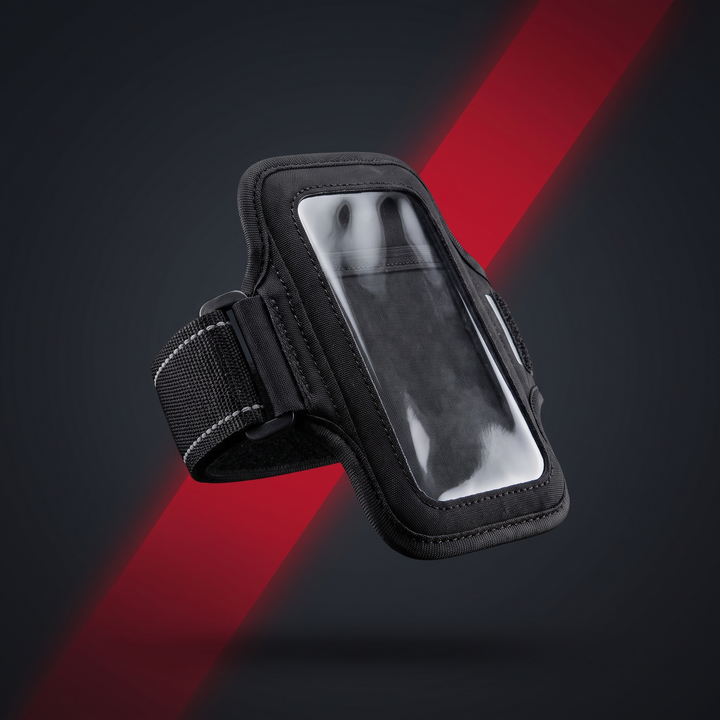 Adjustable Running Armband Phone Holder Universal Arm Strap Sports Mobile Case for Fitness Walking Cycling Suits Phones Up to 7.2 Inches - Black