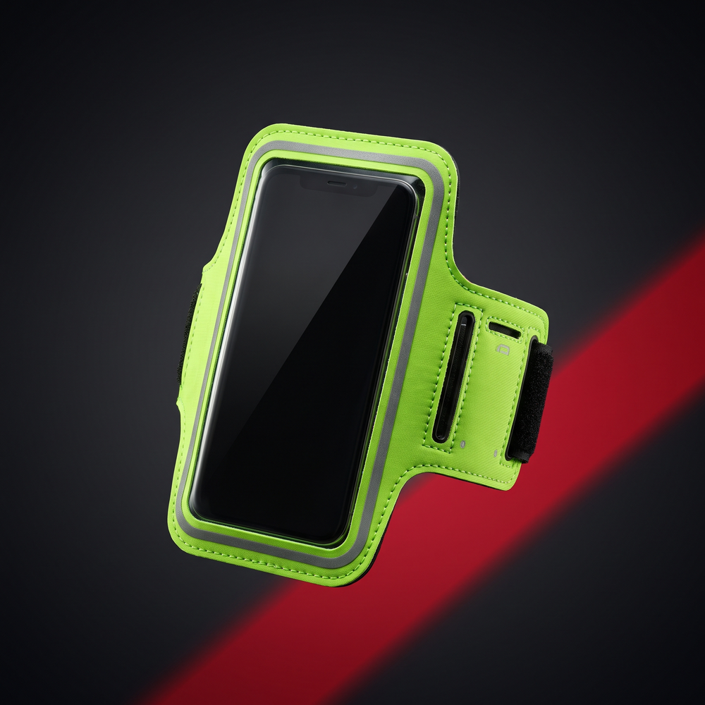 Adjustable Running Armband Phone Holder Universal Arm Strap Sports Mobile Case for Fitness Walking Cycling Suits Phones Up to 7.2 Inches - Green