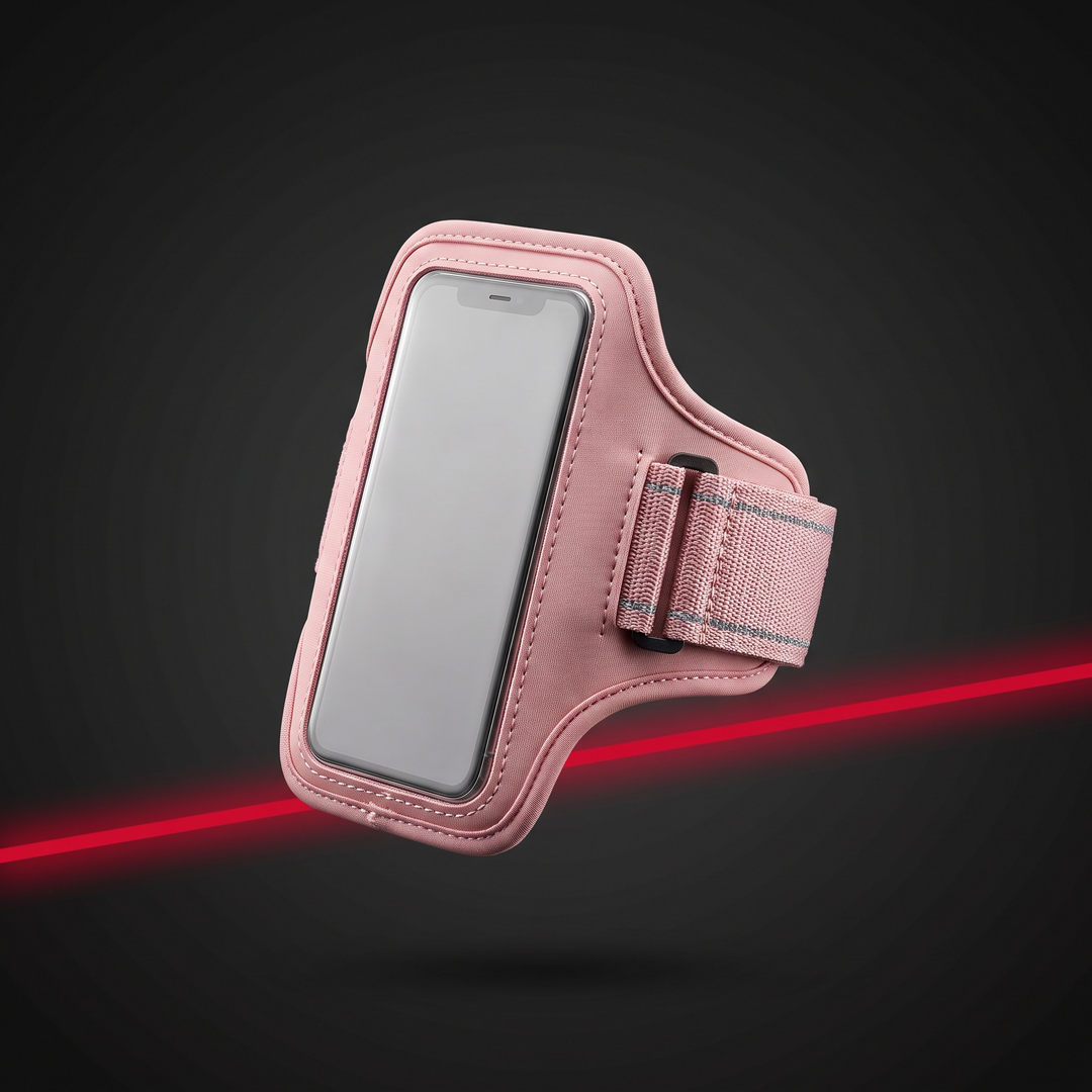 Adjustable Running Armband Phone Holder Universal Arm Strap Sports Mobile Case for Fitness Walking Cycling Suits Phones Up to 7.2 Inches - Pink