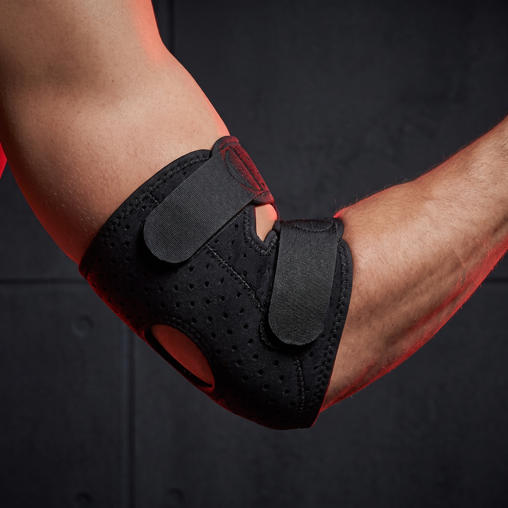 Adjustable Elbow Compression Sleeve Elbow Brace Support for Tennis Golfer Elbow Pain Relief Men Women Gym Fitness Recovery Sleeve - Black