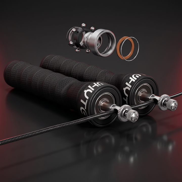 Professional Jump Rope Set Speed Skipping Rope Adjustable Cable with Ball Bearings Anti-Slip Handle Weighted CrossFit Home Gym Cardio Fitness Training