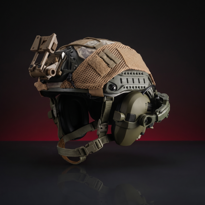 Professional Tactical Helmet Headset Active Noise Cancelling Ear Protection Shooting Hunting Hearing Defender Helmet Mounted Headphones