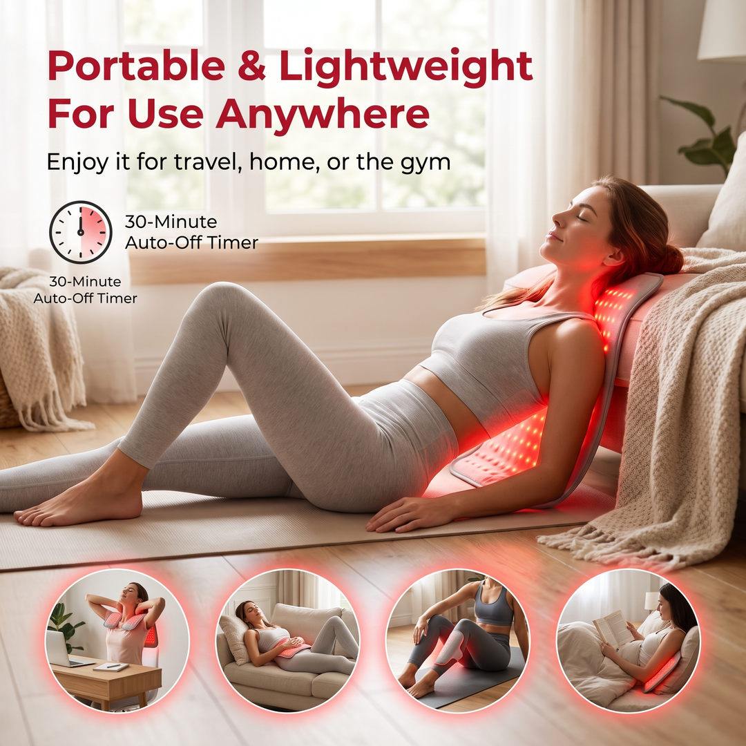 Infrared Red Light Therapy Pad - portable use for travel, home, and gym