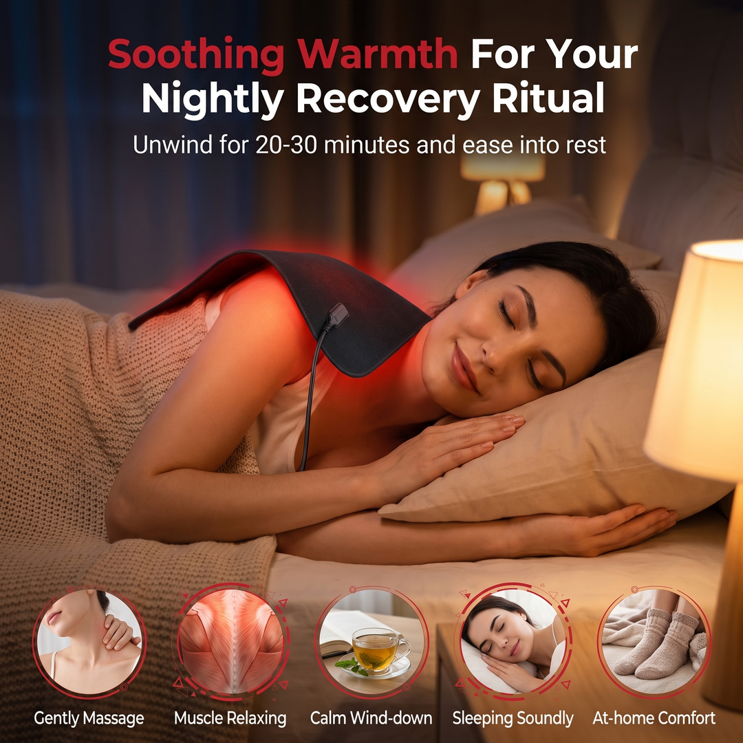 Infrared Red Light Therapy Pad - soothing warmth for nightly recovery ritual