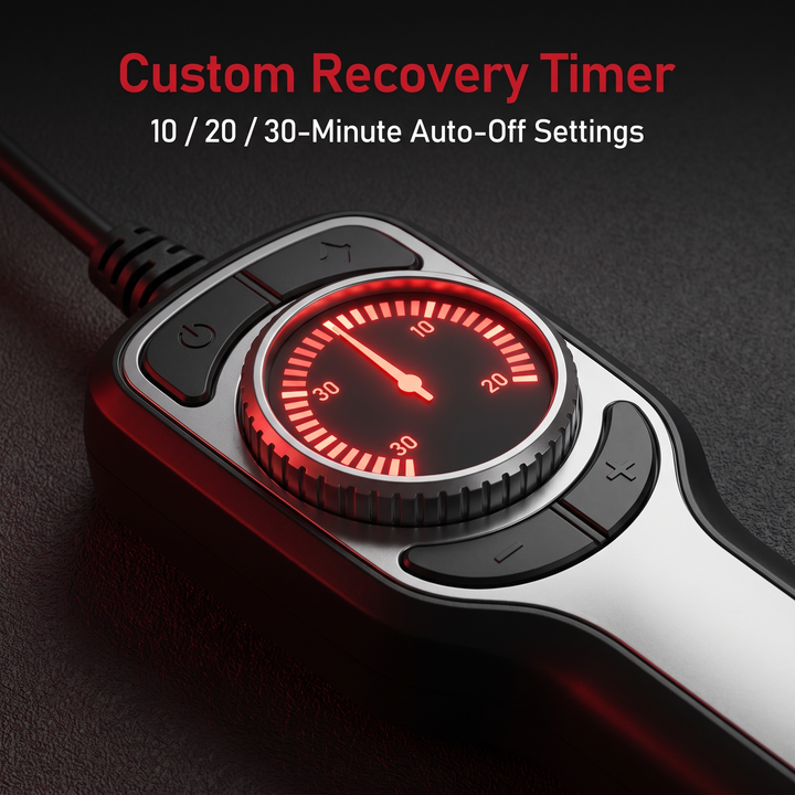 Infrared Red Light Therapy Pad - custom recovery timer settings