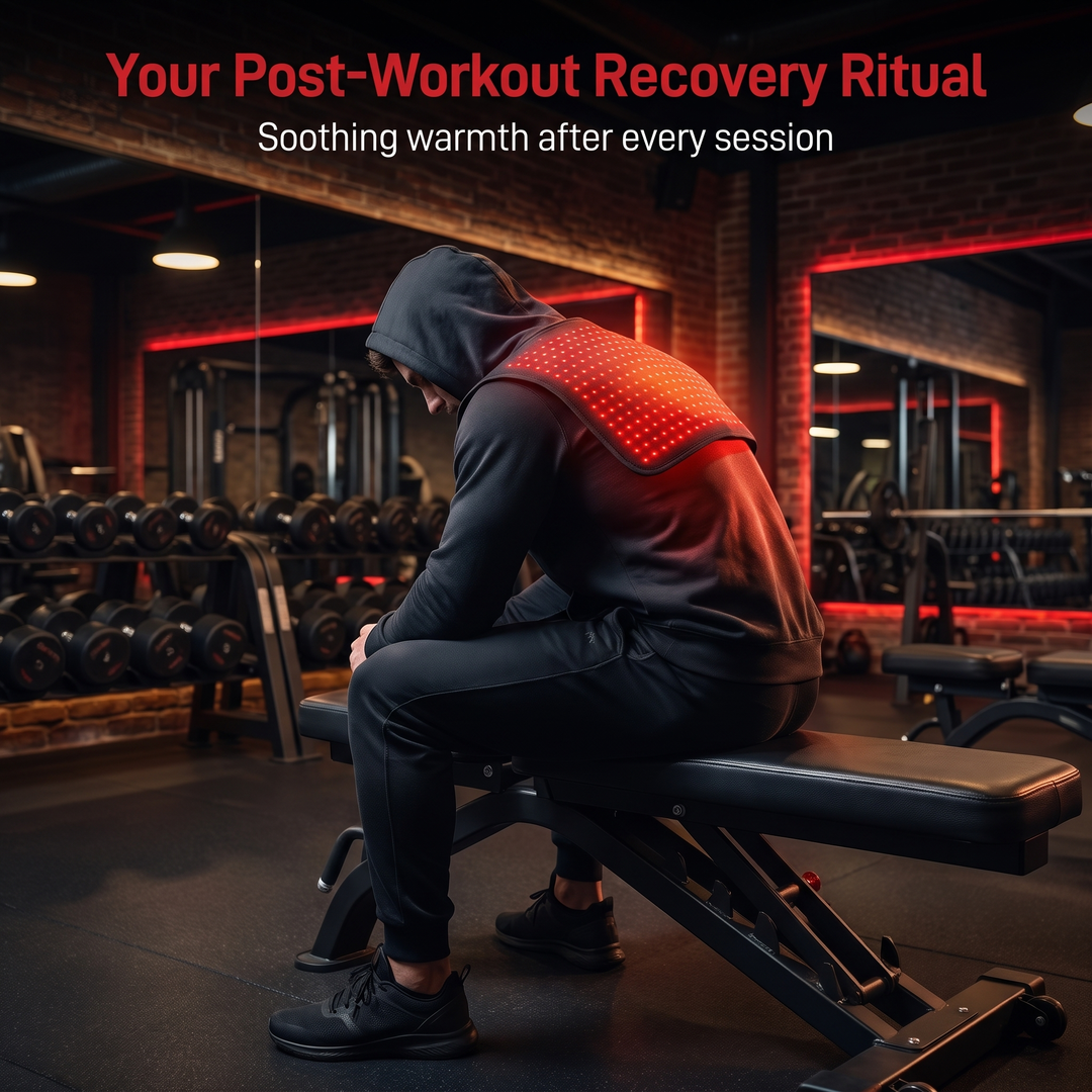 Infrared Red Light Therapy Pad - post-workout recovery ritual in the gym
