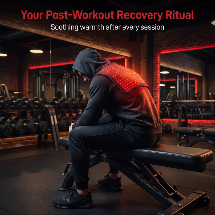 Infrared Red Light Therapy Pad - post-workout recovery ritual in the gym