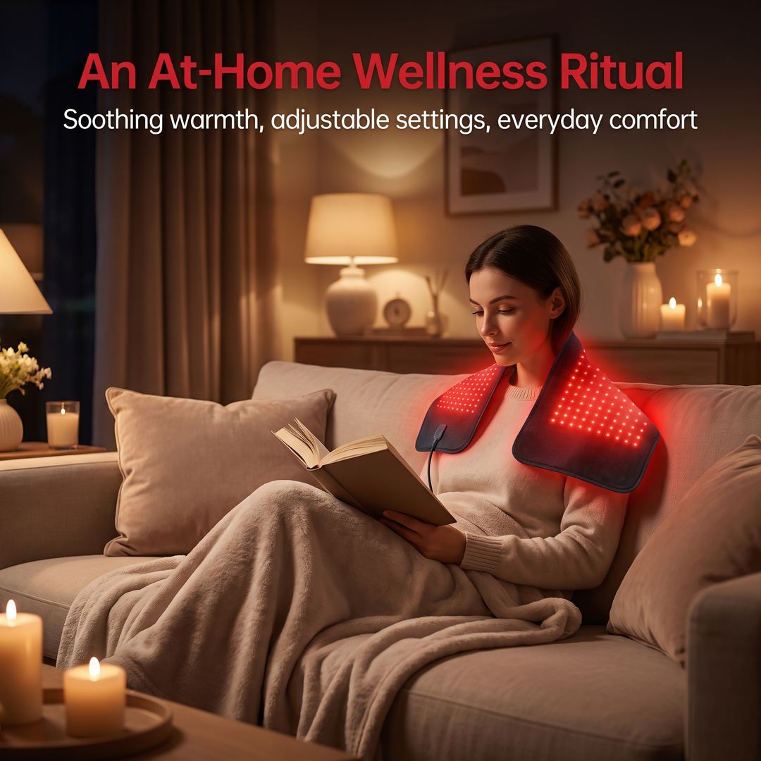 Infrared Red Light Therapy Pad - at-home wellness ritual on the couch
