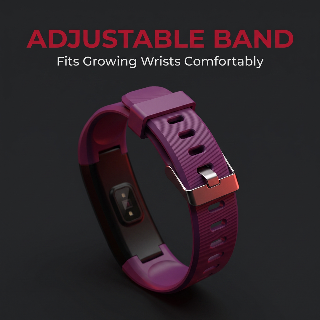 Kids Fitness Tracker Watch - adjustable band fits growing wrists