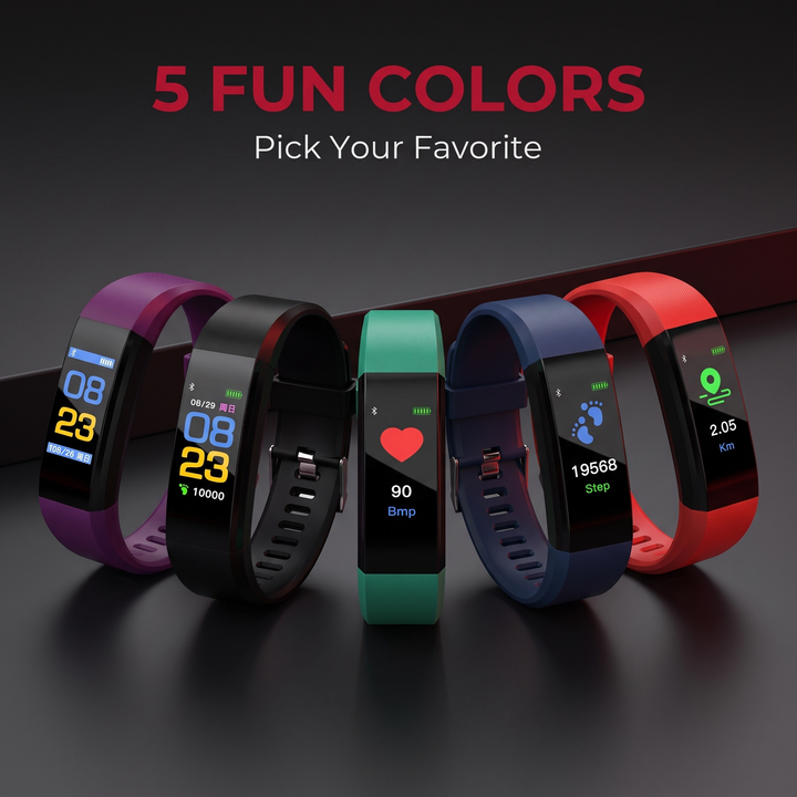 Kids Fitness Tracker Watch - available in 5 fun colors