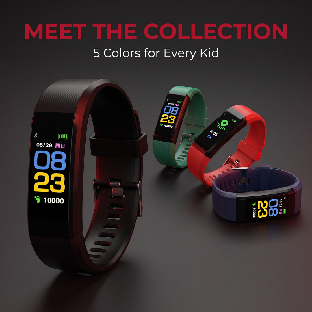 Kids Fitness Tracker Watch collection - 5 colors for every kid