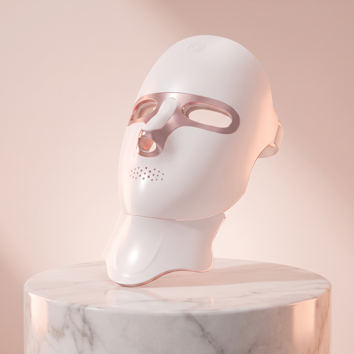 PHYSIOATHLETX LED Face &amp; Neck Mask – 3/4 angle view