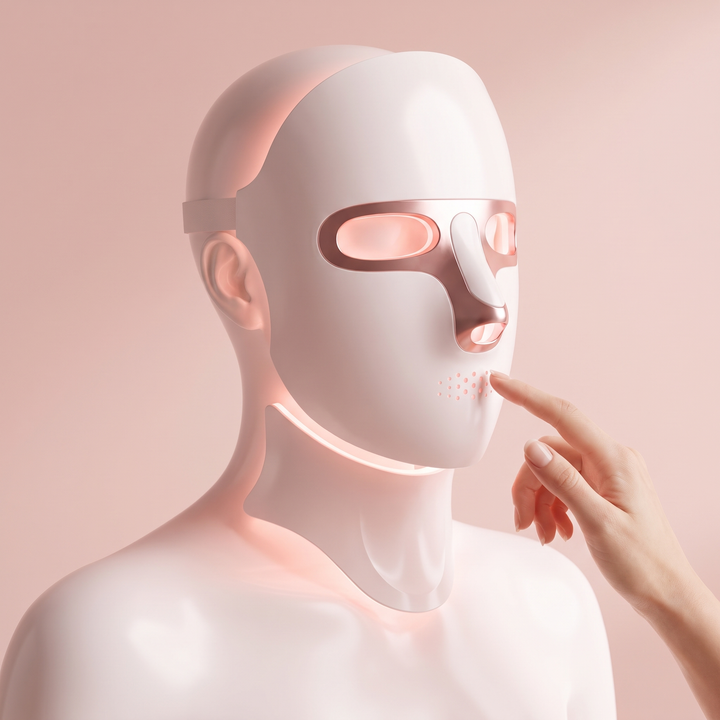 PHYSIOATHLETX LED Face &amp; Neck Mask – wear and select mode step
