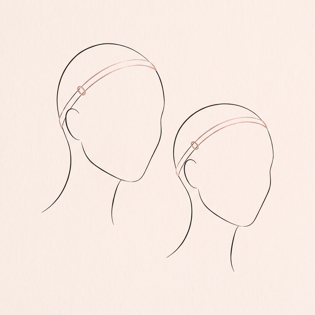 PHYSIOATHLETX LED Face &amp; Neck Mask – adjustable size fit diagram