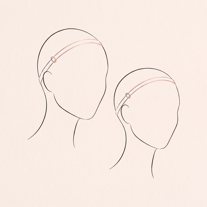 PHYSIOATHLETX LED Face &amp; Neck Mask – adjustable size fit diagram
