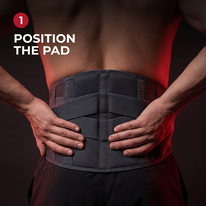 How to wear step 1: position the lumbar pad
