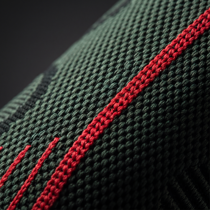 Adjustable Elbow Compression Sleeve — macro fabric weave detail
