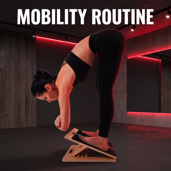 Professional Adjustable Slant Board Wooden Calf Stretching Board Non-Slip Squat Wedge Stretch Board for Home Gym Mobility Strength Training - Mobility Routine Lifestyle