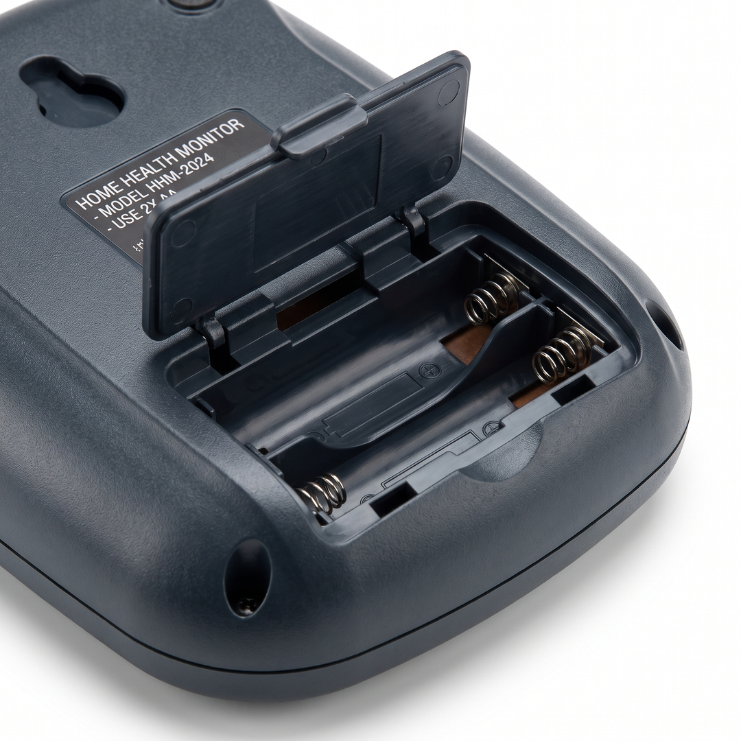 Battery compartment of home health monitoring device