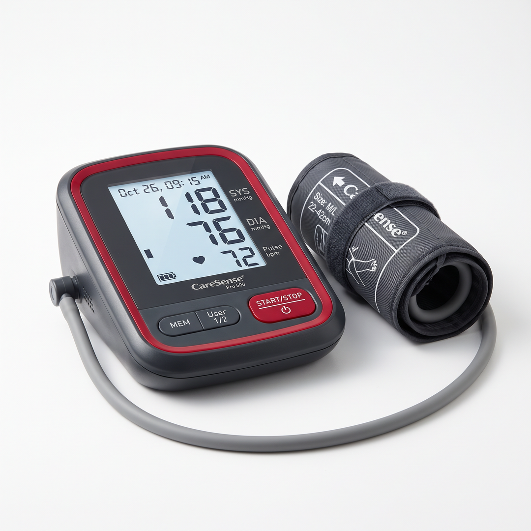 Automatic digital blood pressure monitor with upper arm cuff for home use