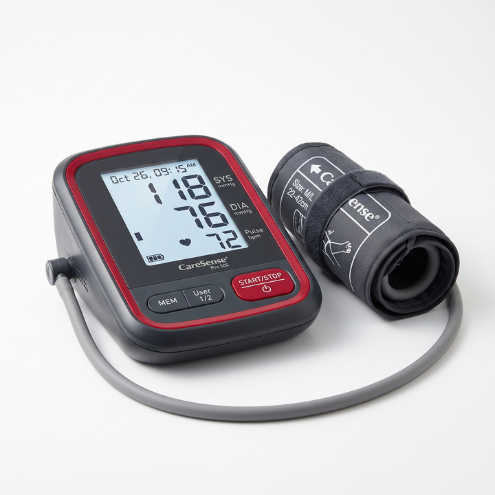 Automatic digital blood pressure monitor with upper arm cuff for home use