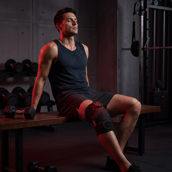 PHYSIOATHLETX 3-in-1 Shoulder Knee Elbow Massager - Post-Workout Recovery Scene