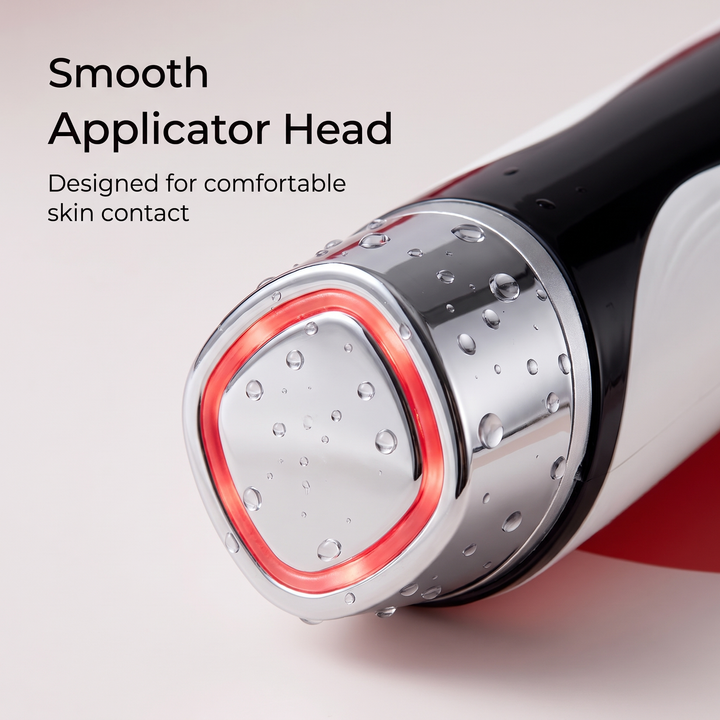 Smooth applicator head close-up feature callout