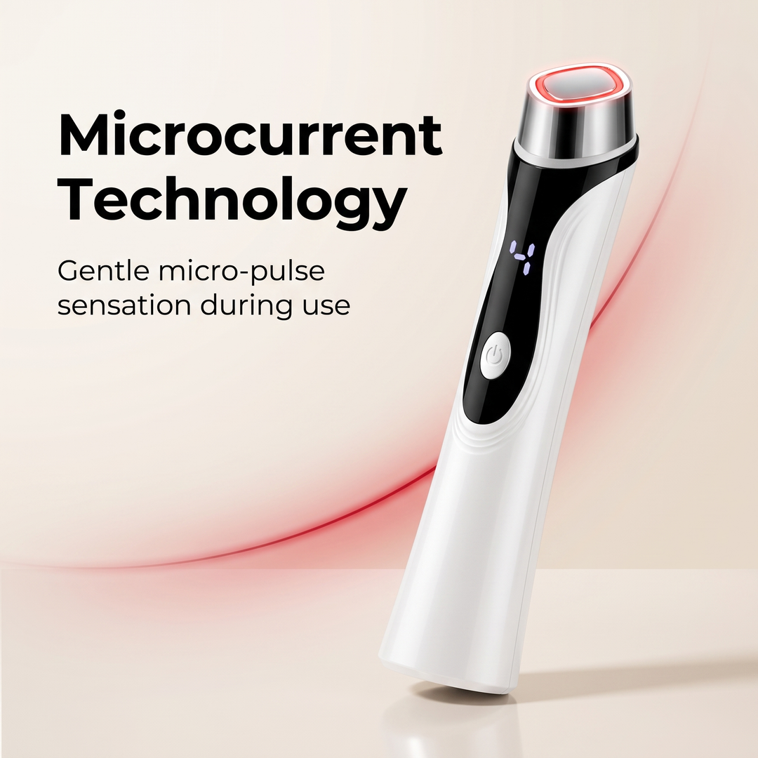 Microcurrent technology feature callout with gentle micro-pulse sensation